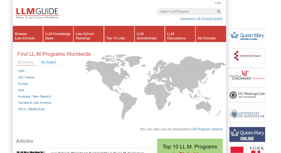 Screenshot of llm-guide.com website